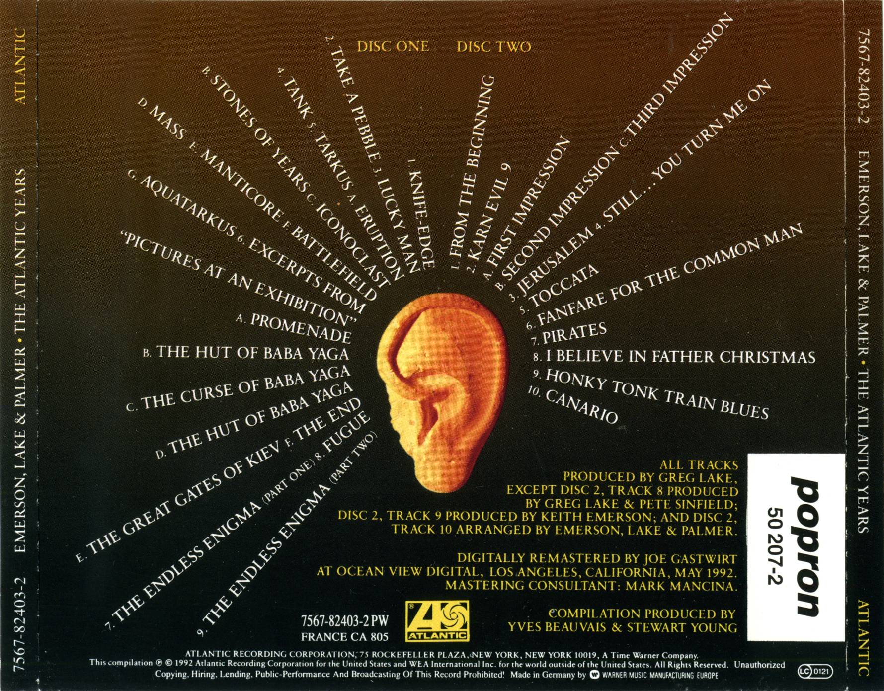 Emerson, Lake and Palmer The Atlantic Years [ak czech]